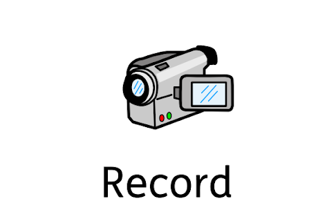 Clipart of a video camera with a flip screen.